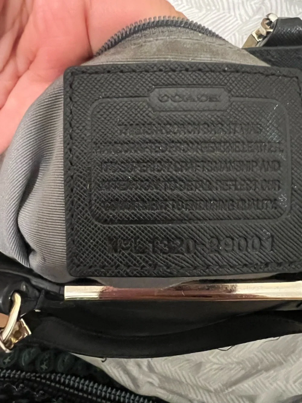 Coach Black Saffiano Leather Tote with Gold-Tone Hardware